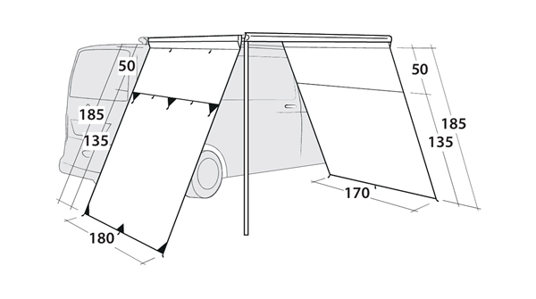 Outwell Fallcrest Tarp Seitenwand-Kit